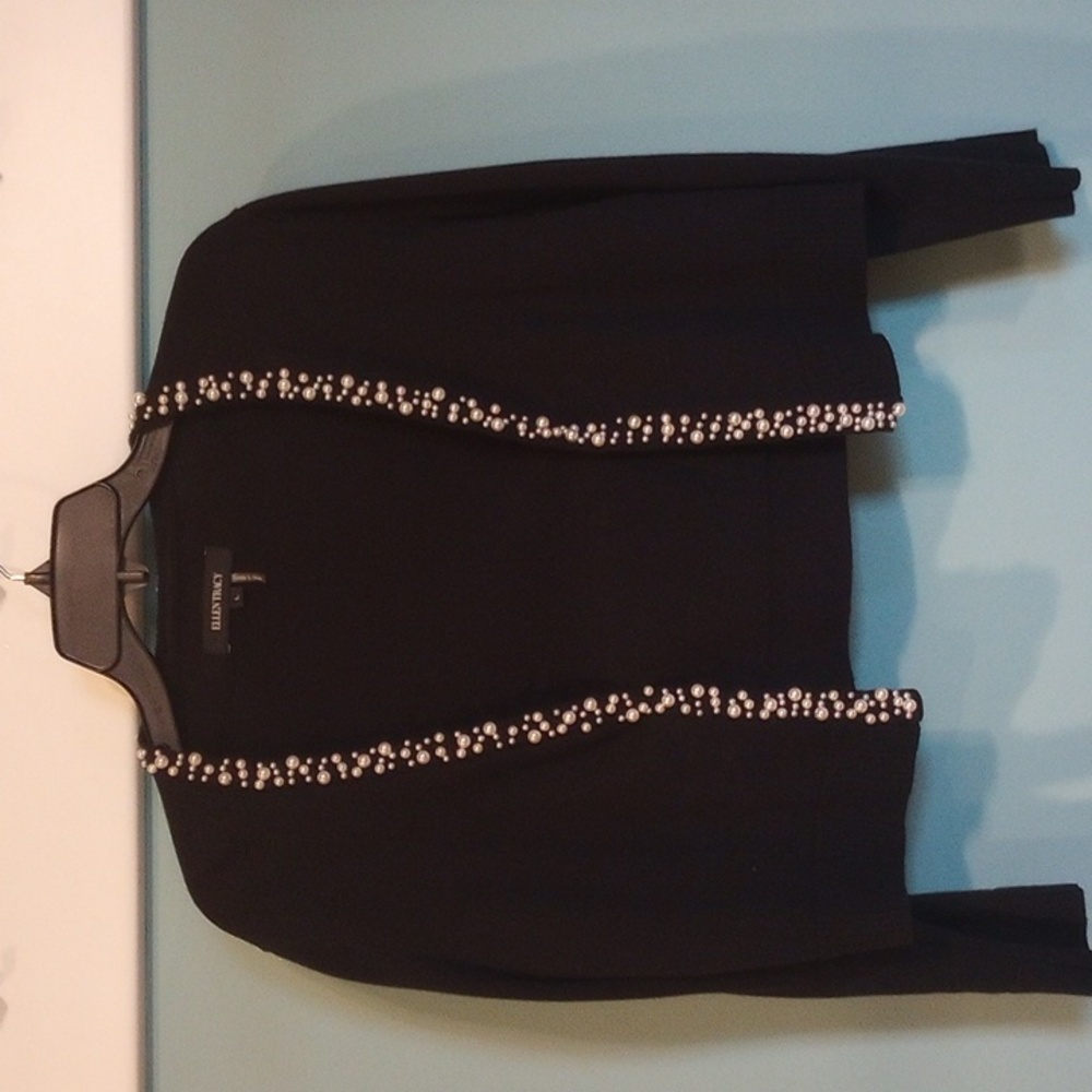Ellen Tracy Valero Sweater with Pearl Trim - Picture 5 of 7